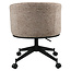 Richmond Interiors  Eetkamerstoel Rochenne mocca linear draaibaar on wheels