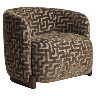 Richmond Interiors  Lounge stoel Hannah bruin labyrinth fire retardant