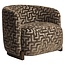 Richmond Interiors  Lounge stoel Hannah bruin labyrinth fire retardant