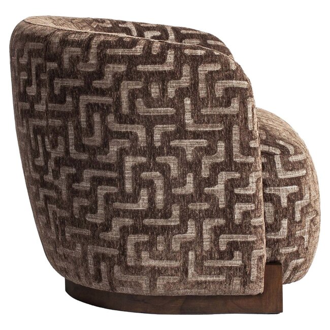 Richmond Interiors  Lounge stoel Hannah bruin labyrinth fire retardant