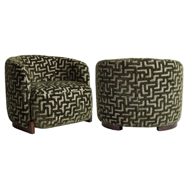 Richmond Interiors  Lounge stoel Hannah moss labyrinth fire retardant