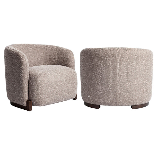 Richmond Interiors  Lounge stoel Hannah mocca chunky fire retardant