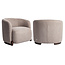 Richmond Interiors  Lounge stoel Hannah mocca chunky fire retardant