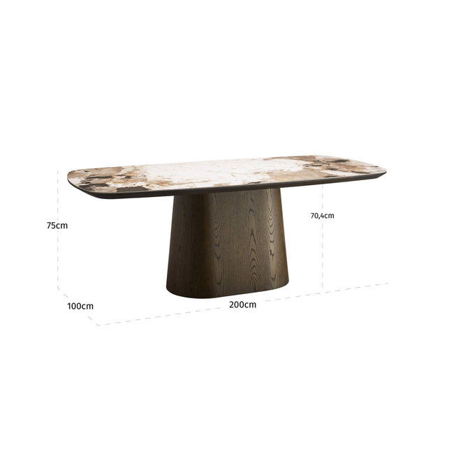Richmond Interiors  Eettafel Langford bruin 200