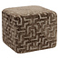 Richmond Interiors  Poef & Voetenbank Ciela bruin labyrinth