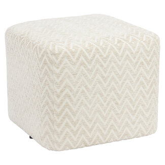 Richmond Interiors  Poef & Voetenbank Ciela beige chevron