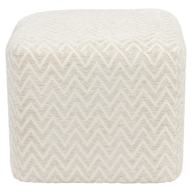 Richmond Interiors  Poef & Voetenbank Ciela beige chevron