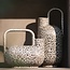 Light en Living Vaas deco 25x14x24 cm SERRES keramiek crème+zwart