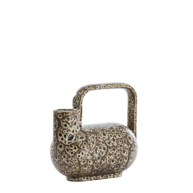 Light en Living Vaas deco 25x14x24 cm SERRES keramiek crème+zwart