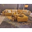 WoonMax Elementenbank Dune - Movie Ivory 101 -  Arm links90 cm - tussenelement 75 cm - Arm rechts 90 cm - hocker 90x90