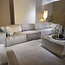 WoonMax Elementenbank Dune - Movie Ivory 101 -  Arm links90 cm - tussenelement 75 cm - Arm rechts 90 cm - hocker 90x90