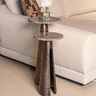 Richmond Interiors  Bijzettafel Eldora brons 30Ø
