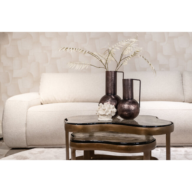 Richmond Interiors  Salontafel Fairfield brass antique (Set of 2)