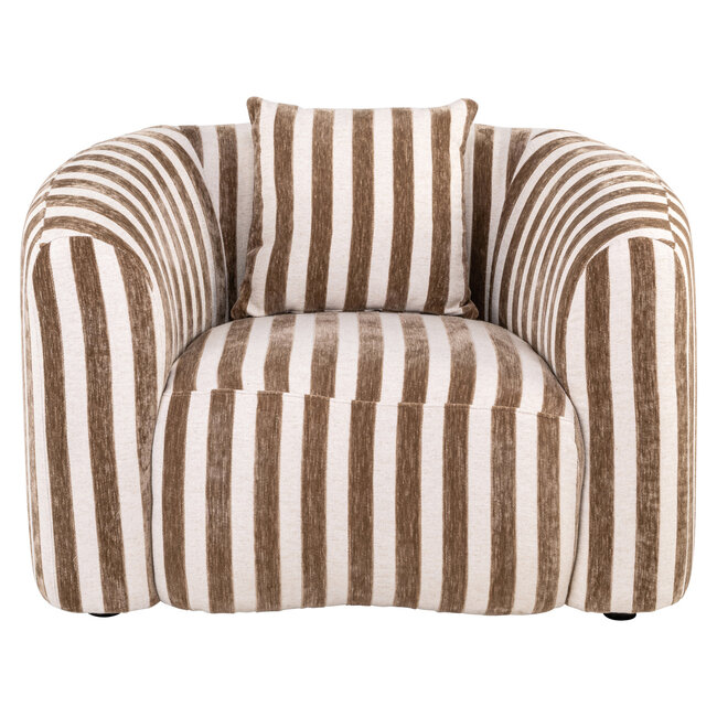 Richmond Interiors  Lounge stoel Luxandra stripes zand