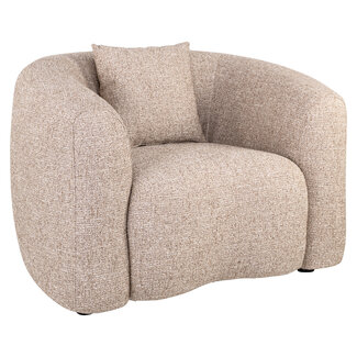 Richmond Interiors  Lounge stoel Luxandra zand tweed fire retardant
