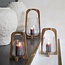 Light en Living Windlicht Ø26x48 cm ANOSY glas helder+hout naturel