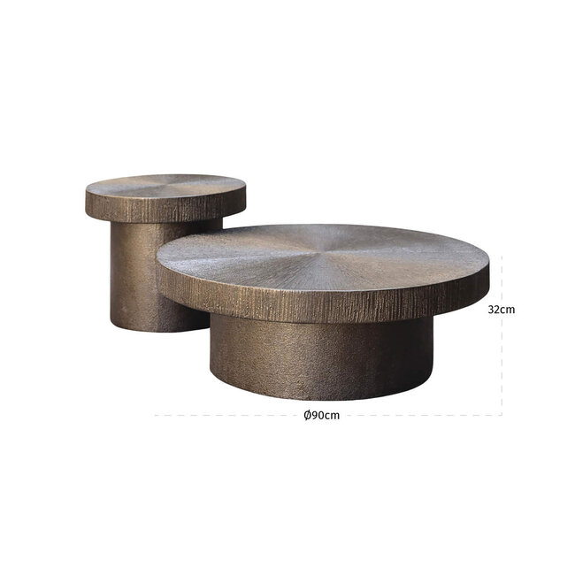 Richmond Interiors  Salontafel Lindo Brunzae - Set van 2