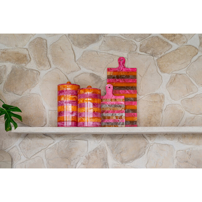Richmond Interiors  Dienblad Cindy roze/oranje -  groot