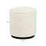 Richmond Interiors  Poef & Voetenbank Lexie beige chevron 45Ø