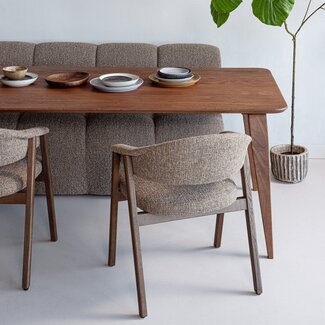 Woood Tunar Eetkamerstoel Met Armleuning Hout Bruin [fsc]