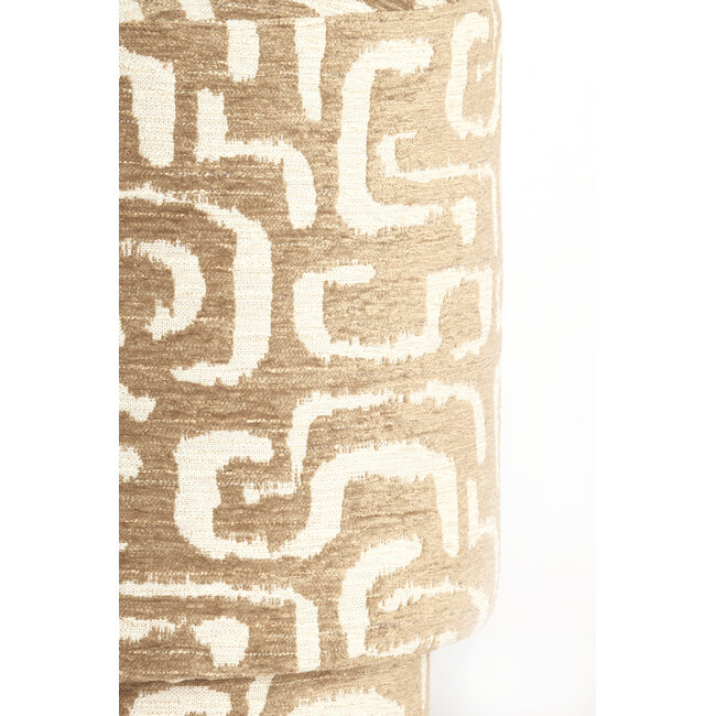Light en Living Poef Ø40x44 cm DAVONTE groen-grijs+beige
