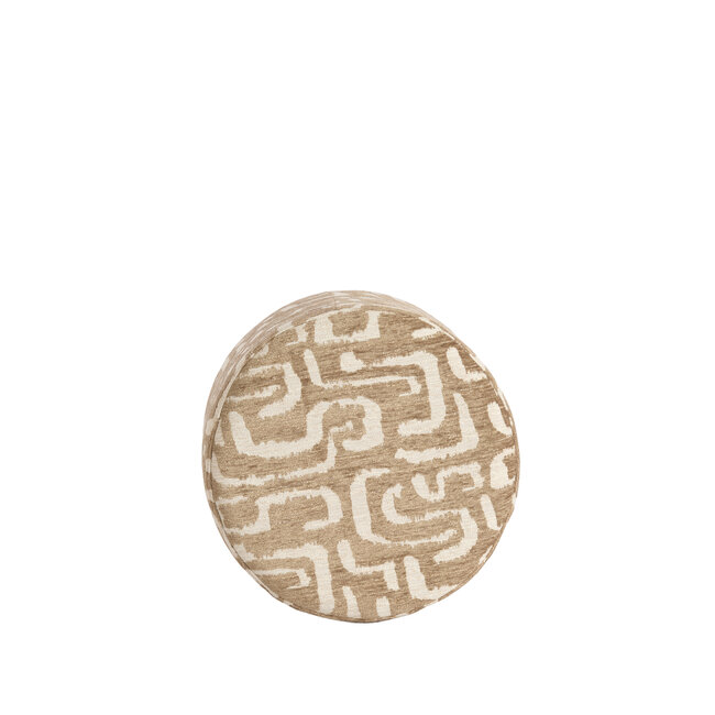 Light en Living Poef Ø40x44 cm DAVONTE groen-grijs+beige