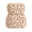 Light en Living Poef Ø40x46 cm LEYLA terra+beige