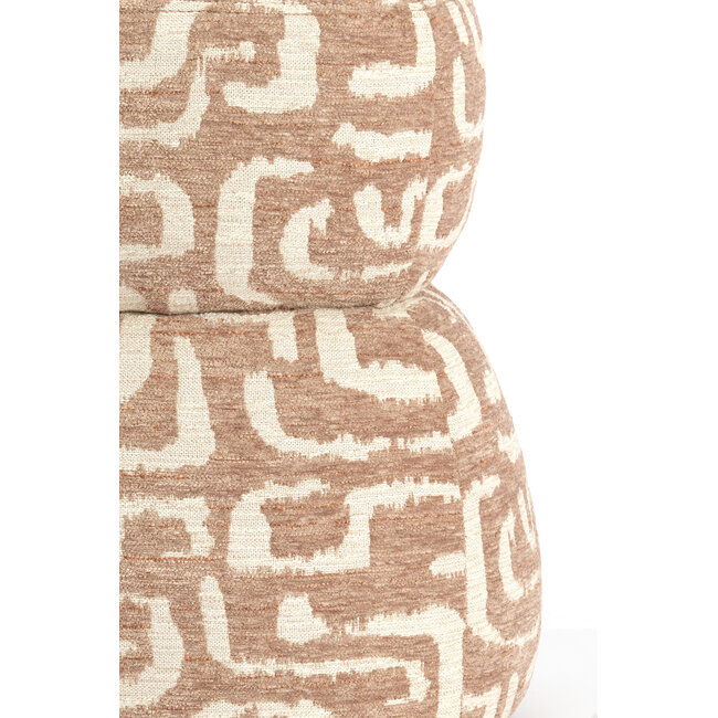 Light en Living Poef Ø40x46 cm LEYLA terra+beige