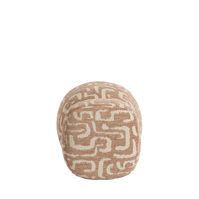 Light en Living Poef Ø40x46 cm LEYLA terra+beige