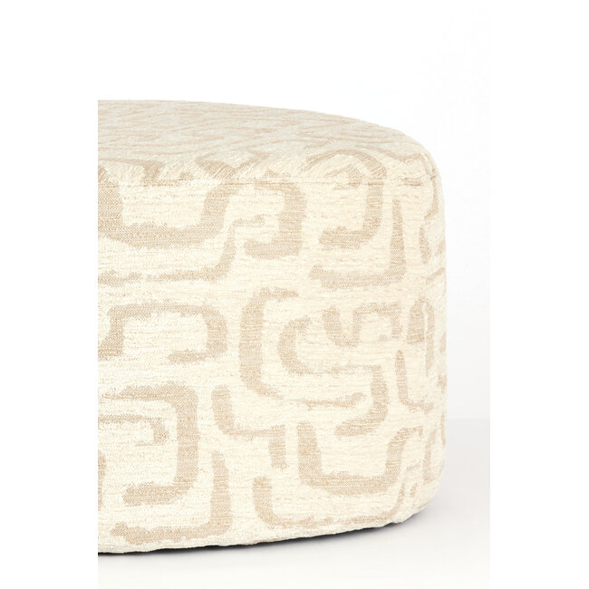 Light en Living Poef 68x68x35 cm LIBERIA beige+zand