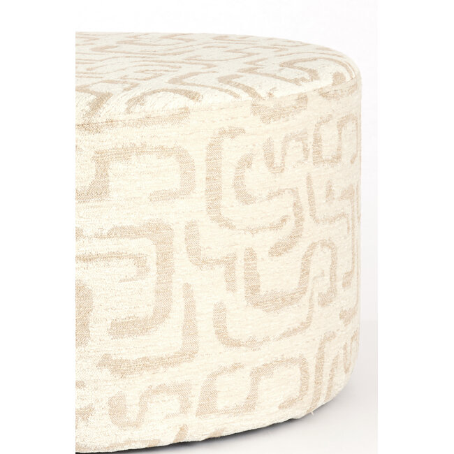 Light en Living Poef 68x68x35 cm LIBERIA beige+zand
