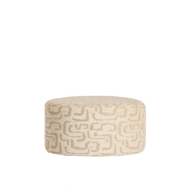 Light en Living Poef 68x68x35 cm LIBERIA beige+zand