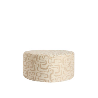 Light en Living Poef 68x68x35 cm LIBERIA beige+zand