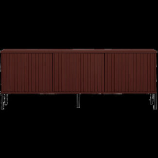 Woood New gravure tv meubel 150 cm grenen Bordeauxrood fsc]