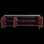 Woood Gunnar tv meubel 154 cm grenen bordeauxrood [fsc]