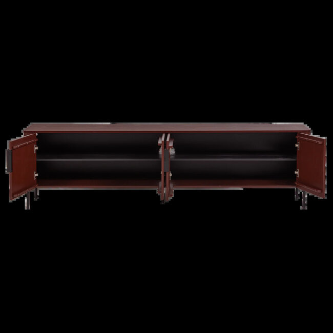 Woood Gunnar tv meubel 200 cm grenen bordeaux [fsc]