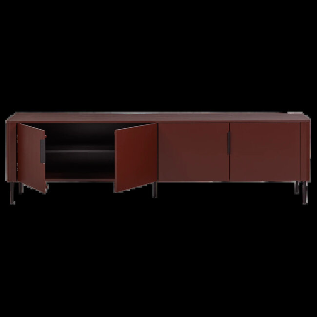 Woood Gunnar tv meubel 200 cm grenen bordeaux [fsc]