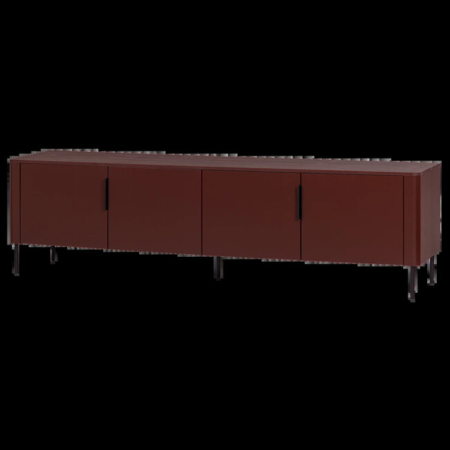 Woood Gunnar tv meubel 200 cm grenen bordeaux [fsc]