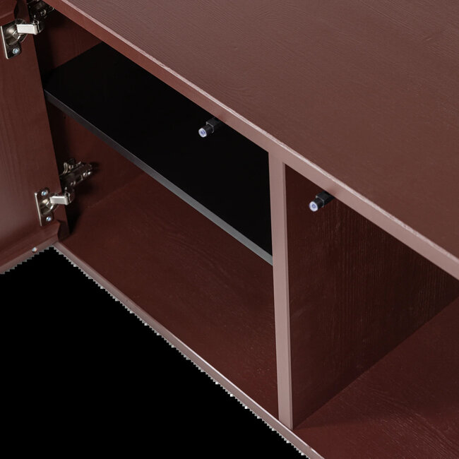 Woood Merel TV meubel  grenen bordeaux 200 cm[fsc]