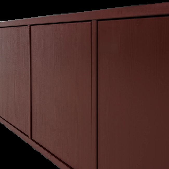Woood Merel TV meubel  grenen bordeaux 200 cm[fsc]