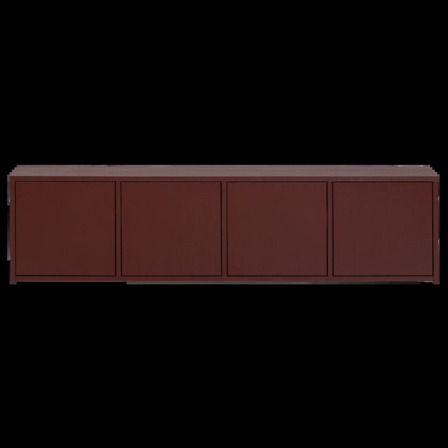 Woood Merel TV meubel  grenen bordeaux 200 cm[fsc]