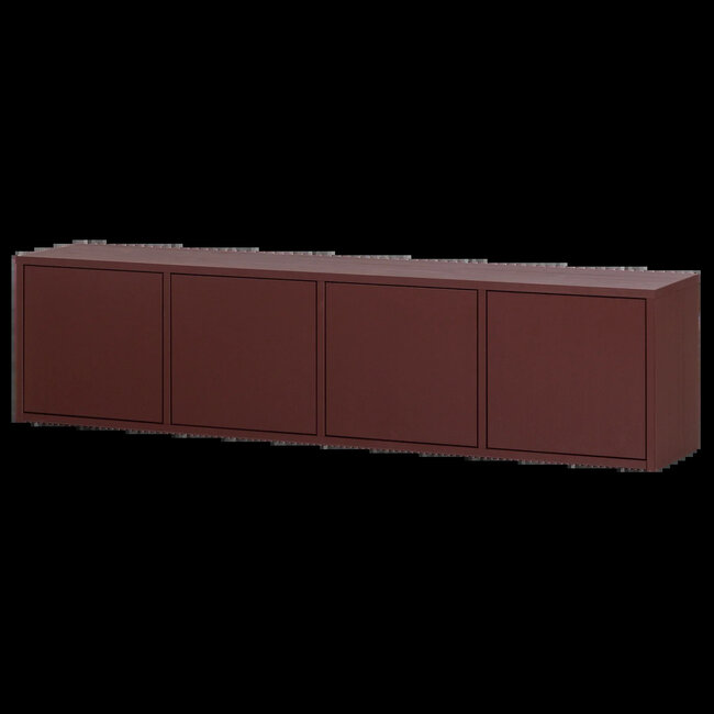 Woood Merel TV meubel  grenen bordeaux 200 cm[fsc]