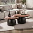 WoonStijl Salontafel Melta set van 2  acacia bruin