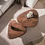 WoonStijl Salontafel Melta set van 2  acacia bruin