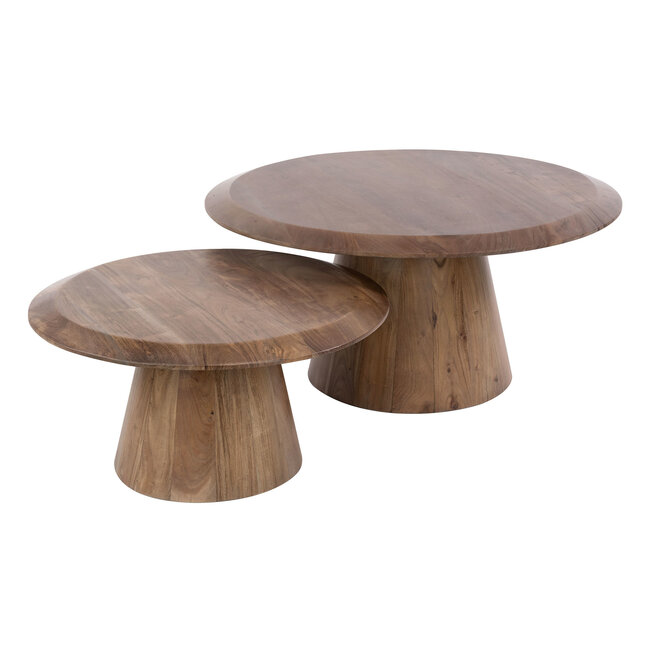 WoonStijl Salontafel Rona set van 2 acacia bruin