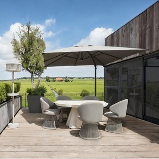Richmond Interiors  Eettafel Urban Bloom 140Ø indoor/outdoor zand