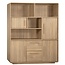 WoonMax Wandkast Pretoro Old Oak 4 deuren, 2 laden en 4 open vakken
