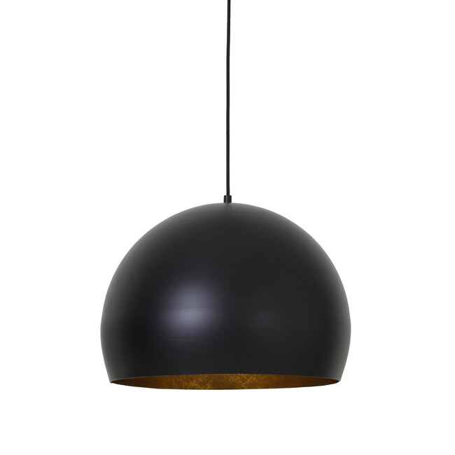 Light en Living Jaicey hanglamp Ø45x32,5 cm mat zwart/goud