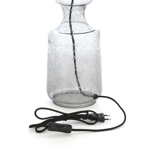 Light en Living Lampvoet Ø12,5x39 cm LABIN glas smoke+zwart