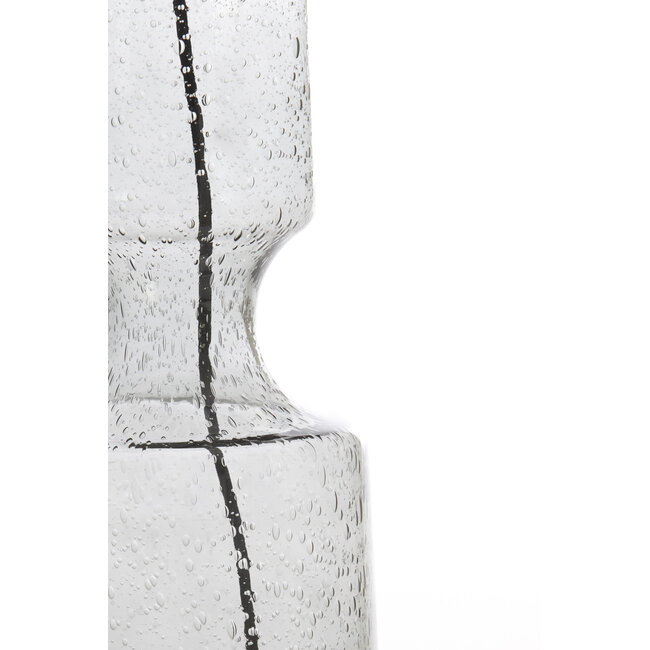 Light en Living Lampvoet Ø12,5x39 cm LABIN glas smoke+zwart